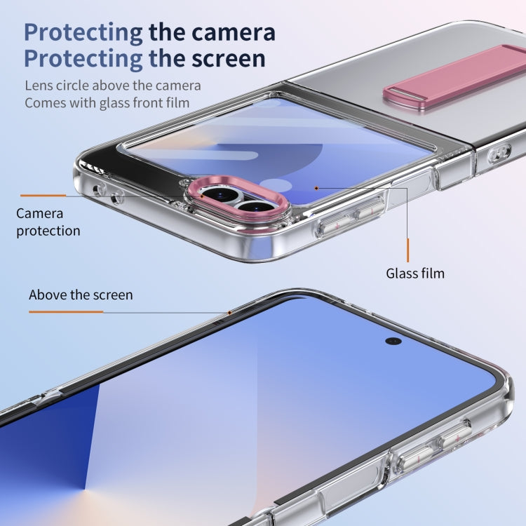 For Samsung Galaxy Z Flip5 Ice-Cold Holder PC Hybrid TPU Phone Case