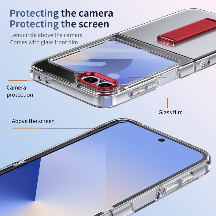 For Samsung Galaxy Z Flip5 Ice-Cold Holder PC Hybrid TPU Phone Case