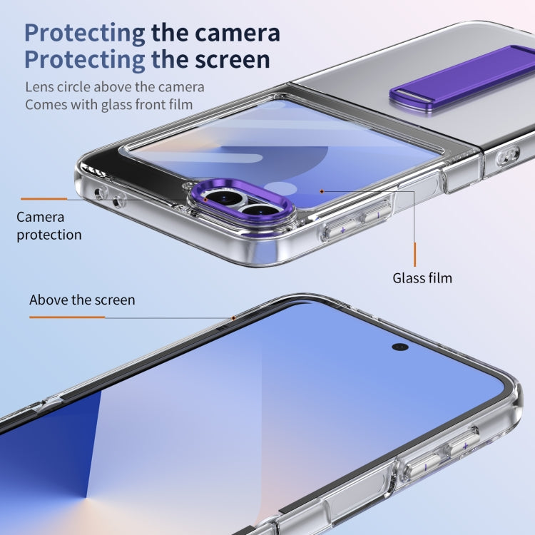 For Samsung Galaxy Z Flip5 Ice-Cold Holder PC Hybrid TPU Phone Case
