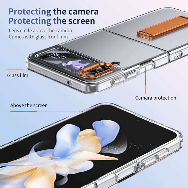 For Samsung Galaxy Z Flip3 Ice-Cold Holder PC Hybrid TPU Phone Case