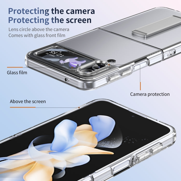 For Samsung Galaxy Z Flip3 Ice-Cold Holder PC Hybrid TPU Phone Case