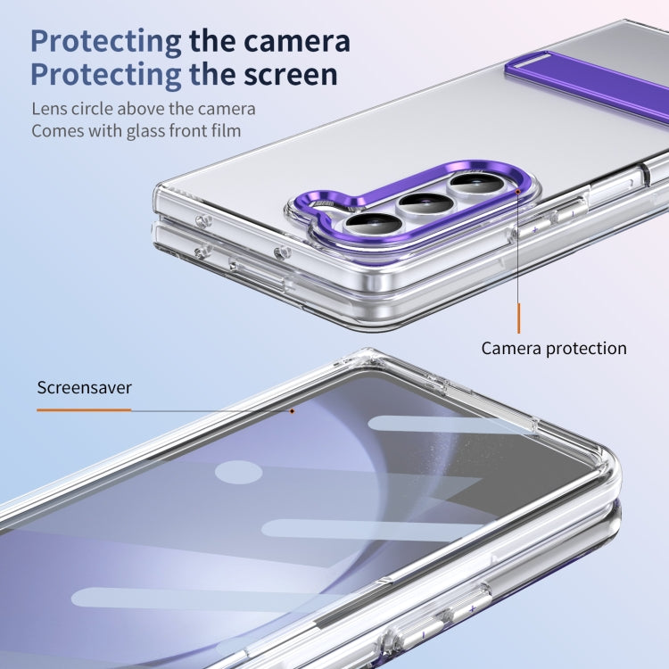 For Samsung Galaxy Z Fold5 Ice-Cold Holder PC Hybrid TPU Phone Case