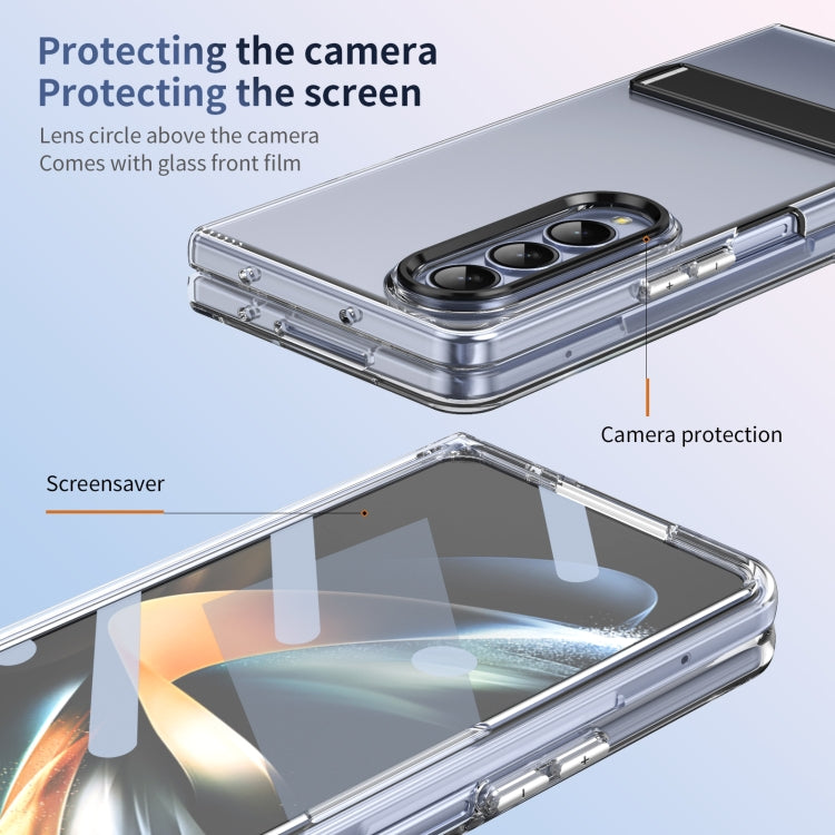 For Samsung Galaxy Z Fold4 Ice-Cold Holder PC Hybrid TPU Phone Case