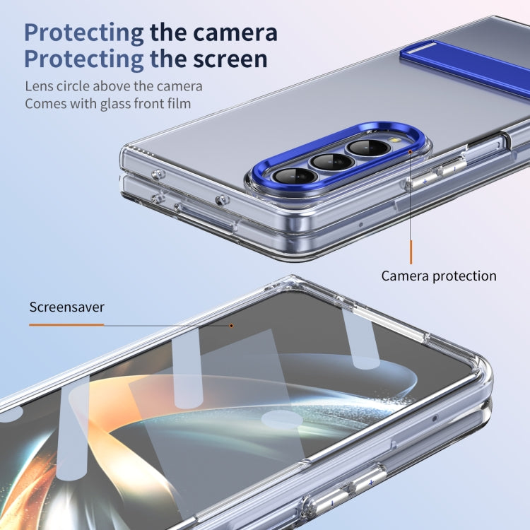 For Samsung Galaxy Z Fold4 Ice-Cold Holder PC Hybrid TPU Phone Case