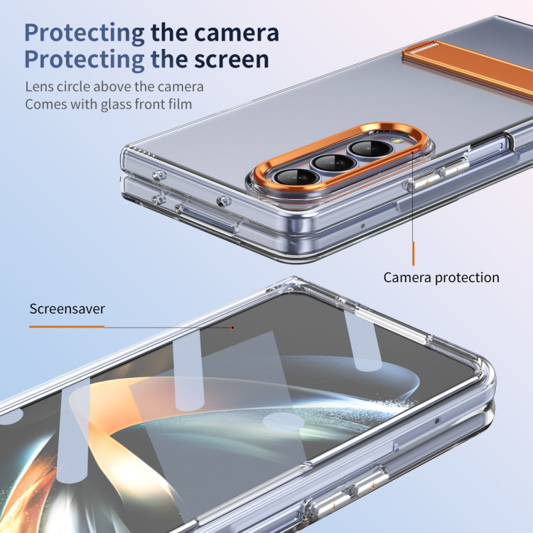 For Samsung Galaxy Z Fold4 Ice-Cold Holder PC Hybrid TPU Phone Case
