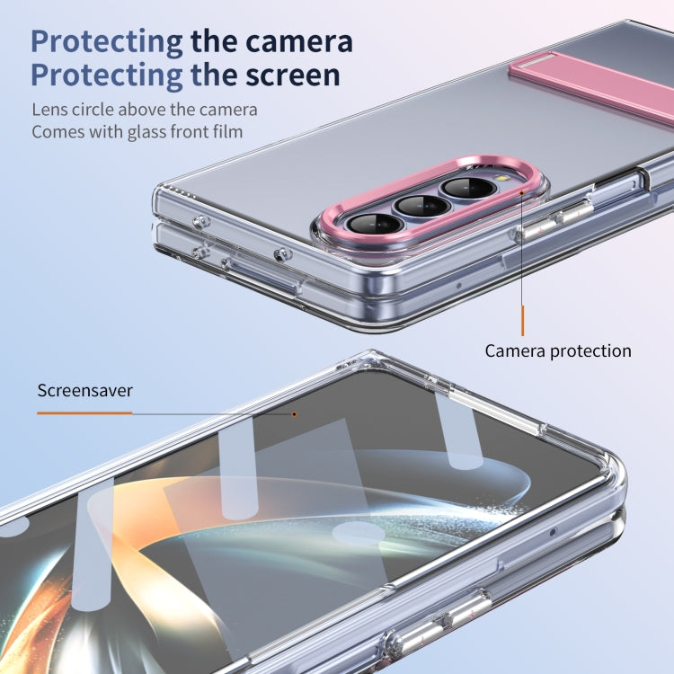 For Samsung Galaxy Z Fold4 Ice-Cold Holder PC Hybrid TPU Phone Case