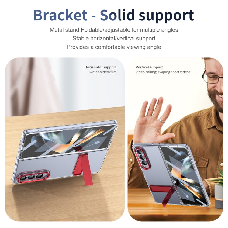 For Samsung Galaxy Z Fold4 Ice-Cold Holder PC Hybrid TPU Phone Case
