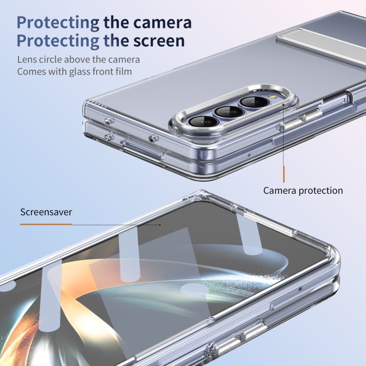 For Samsung Galaxy Z Fold4 Ice-Cold Holder PC Hybrid TPU Phone Case