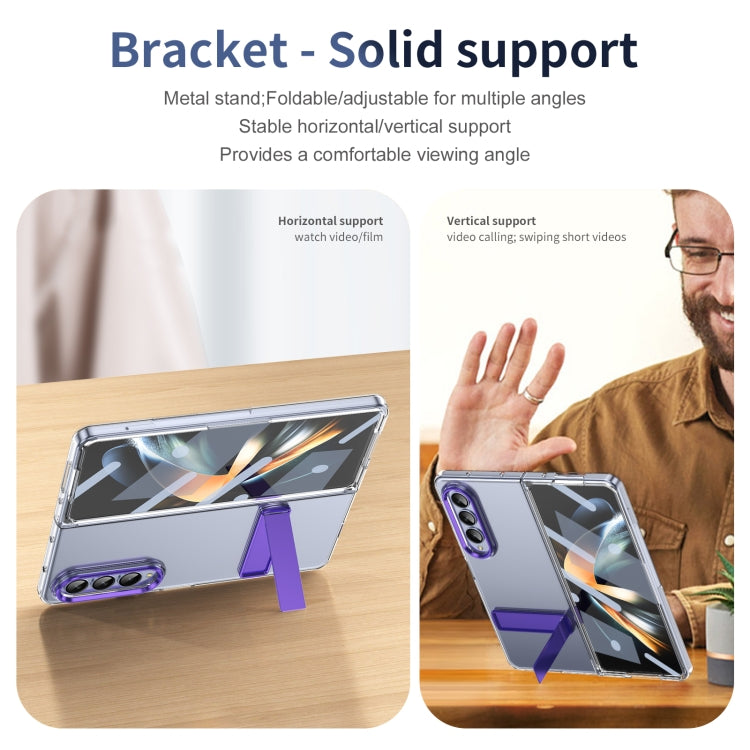 For Samsung Galaxy Z Fold4 Ice-Cold Holder PC Hybrid TPU Phone Case