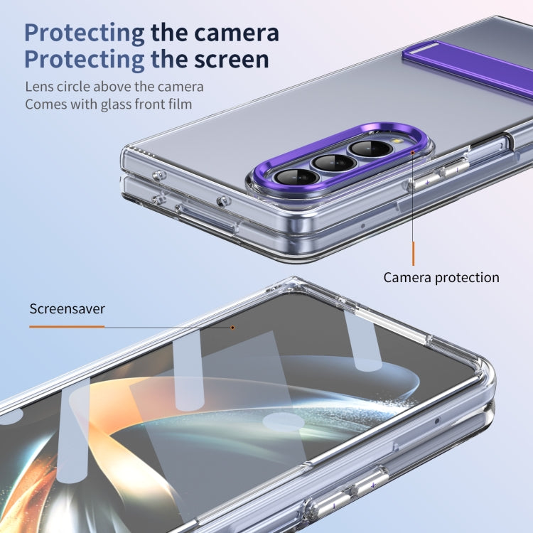 For Samsung Galaxy Z Fold4 Ice-Cold Holder PC Hybrid TPU Phone Case