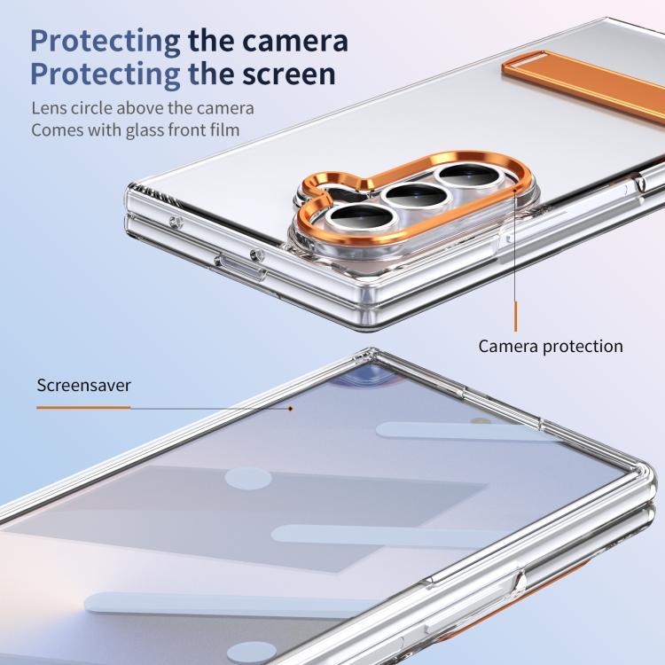 For Samsung Galaxy Z Fold7 5G Ice-Cold Holder PC Hybrid TPU Phone Case