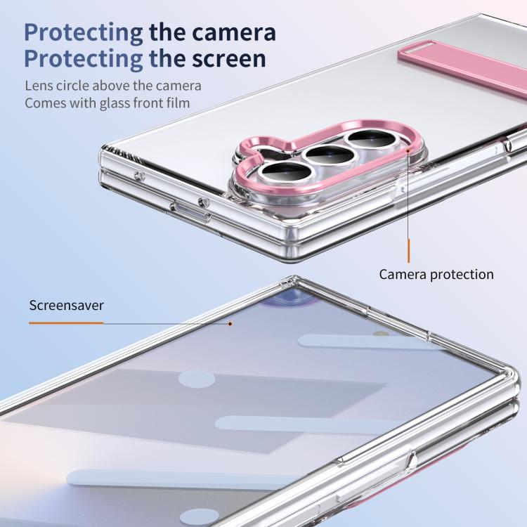 For Samsung Galaxy Z Fold7 5G Ice-Cold Holder PC Hybrid TPU Phone Case