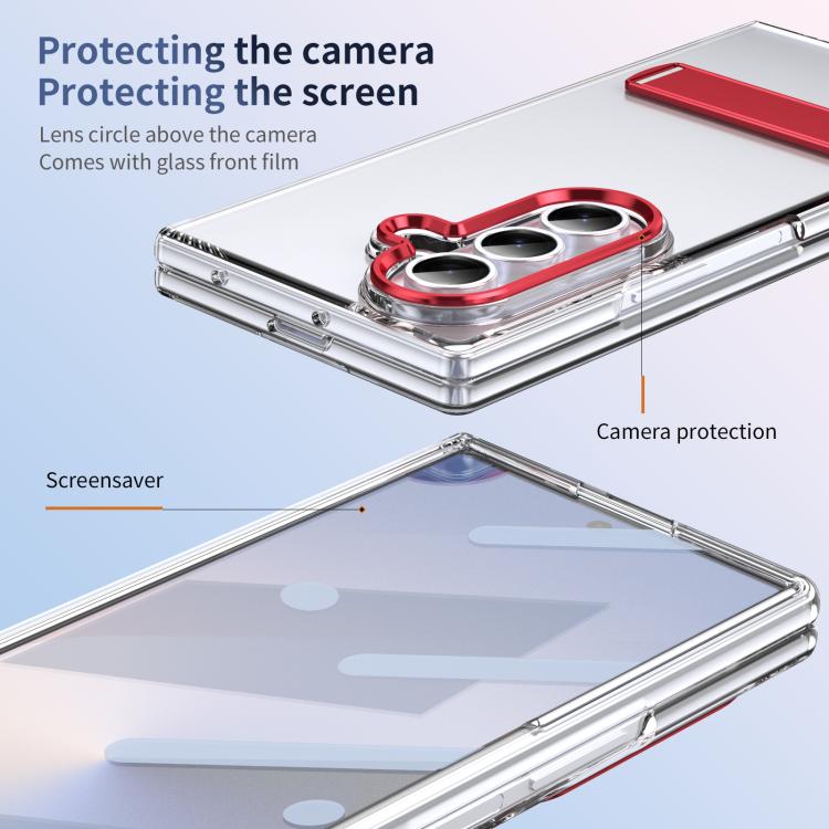 For Samsung Galaxy Z Fold7 5G Ice-Cold Holder PC Hybrid TPU Phone Case