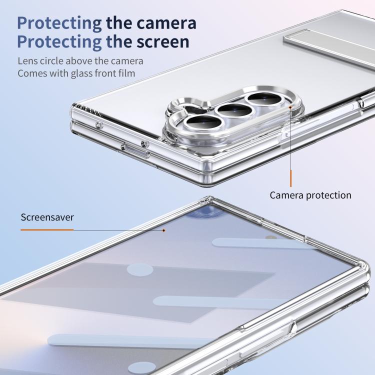 For Samsung Galaxy Z Fold7 5G Ice-Cold Holder PC Hybrid TPU Phone Case