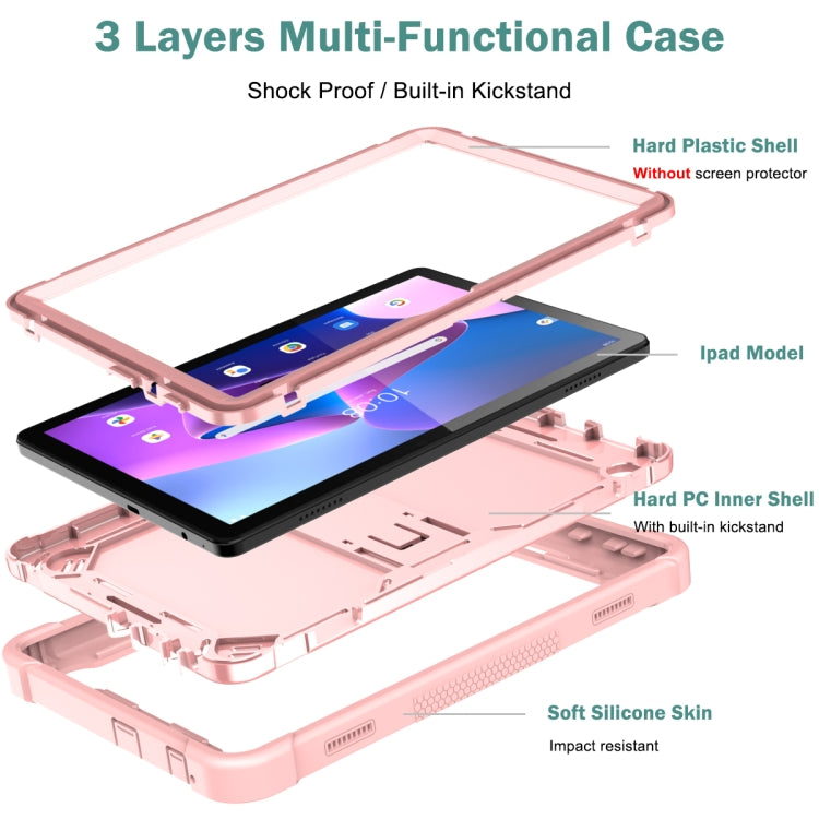 For Lenovo Tab M10 3rd Gen / TB328 Silicone Hybrid PC Tablet Case with Holder