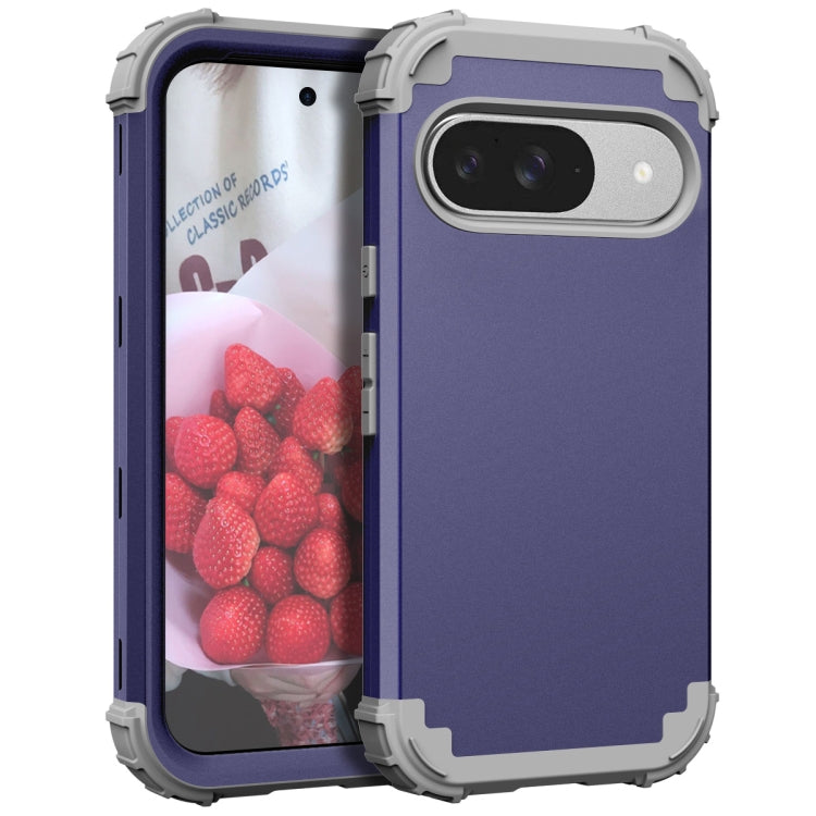 For Google Pixel 9 3 in 1 Silicone Hybrid PC Shockproof Phone Case