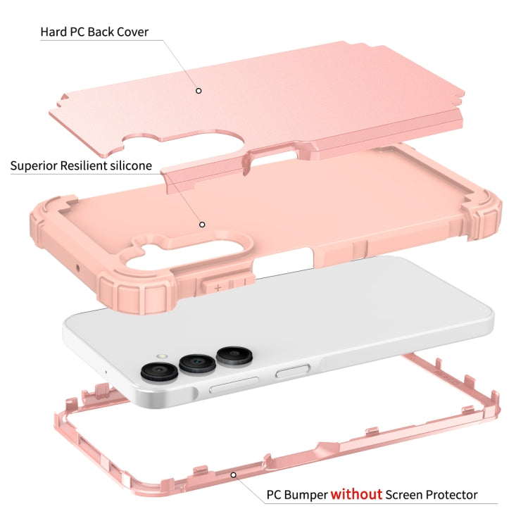 For Samsung Galaxy A16 5G 3 in 1 Silicone Hybrid PC Shockproof Phone Case