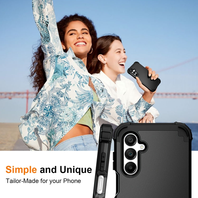 For Samsung Galaxy A16 5G 3 in 1 Silicone Hybrid PC Shockproof Phone Case
