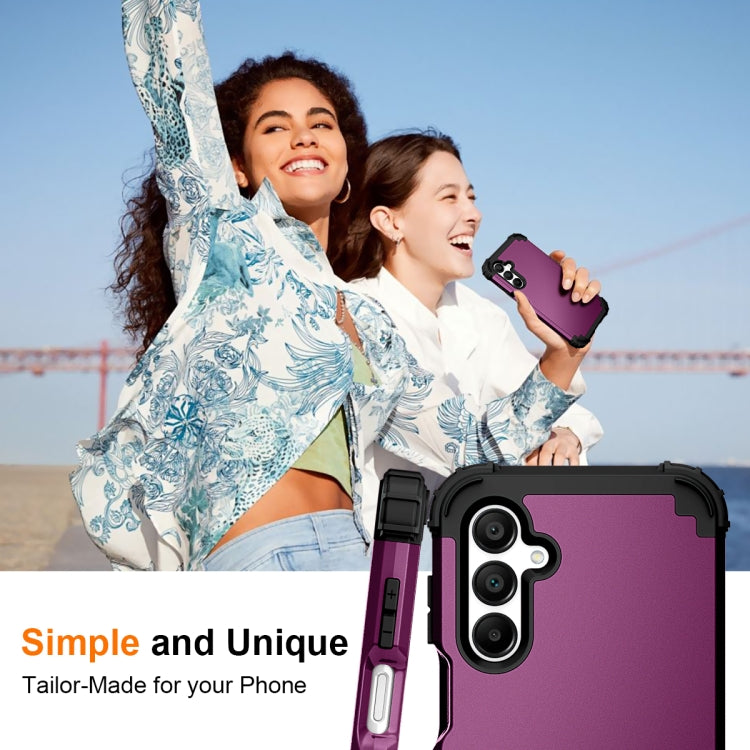 For Samsung Galaxy A16 5G 3 in 1 Silicone Hybrid PC Shockproof Phone Case