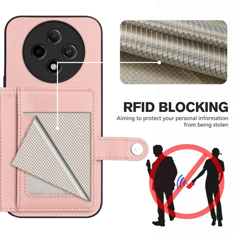 For OPPO A3 Pro 5G Button Card Bag RFID Anti-theft Phone Case