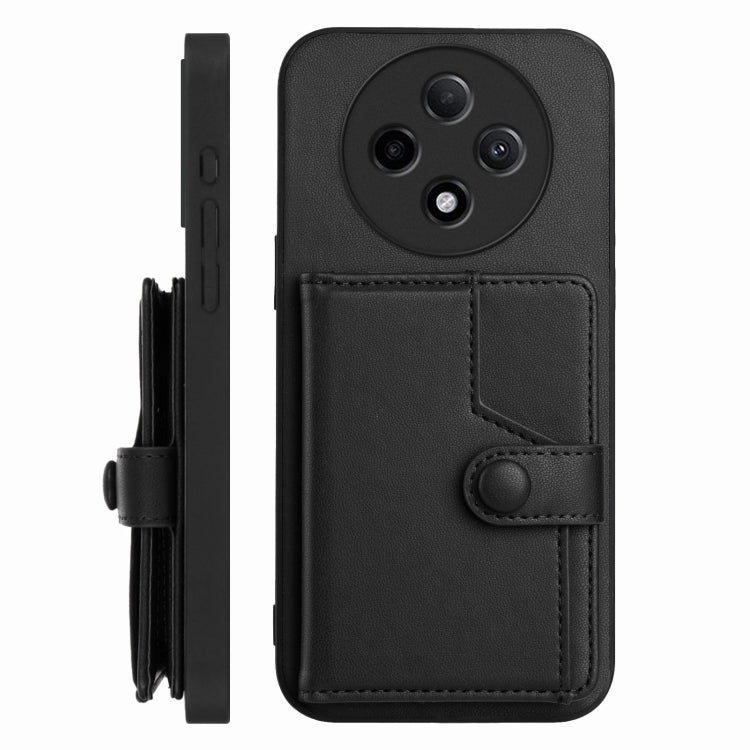 For OPPO A3 Pro 5G Button Card Bag RFID Anti-theft Phone Case