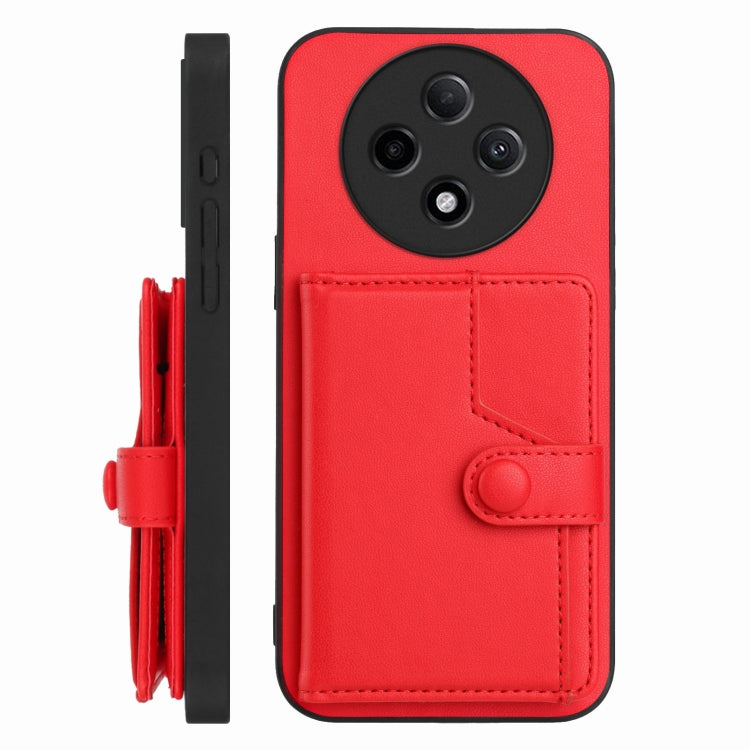 For OPPO A3 Pro 5G Button Card Bag RFID Anti-theft Phone Case