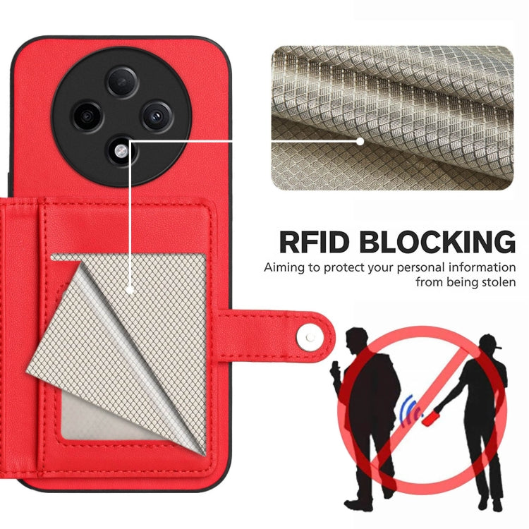 For OPPO A3 Pro 5G Button Card Bag RFID Anti-theft Phone Case