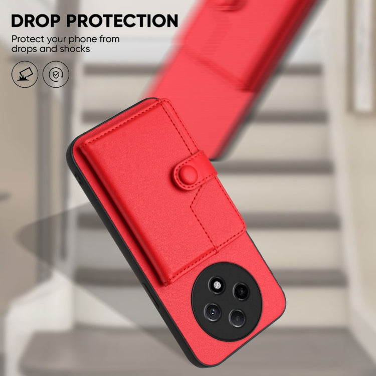 For OPPO A3 Pro 5G Button Card Bag RFID Anti-theft Phone Case