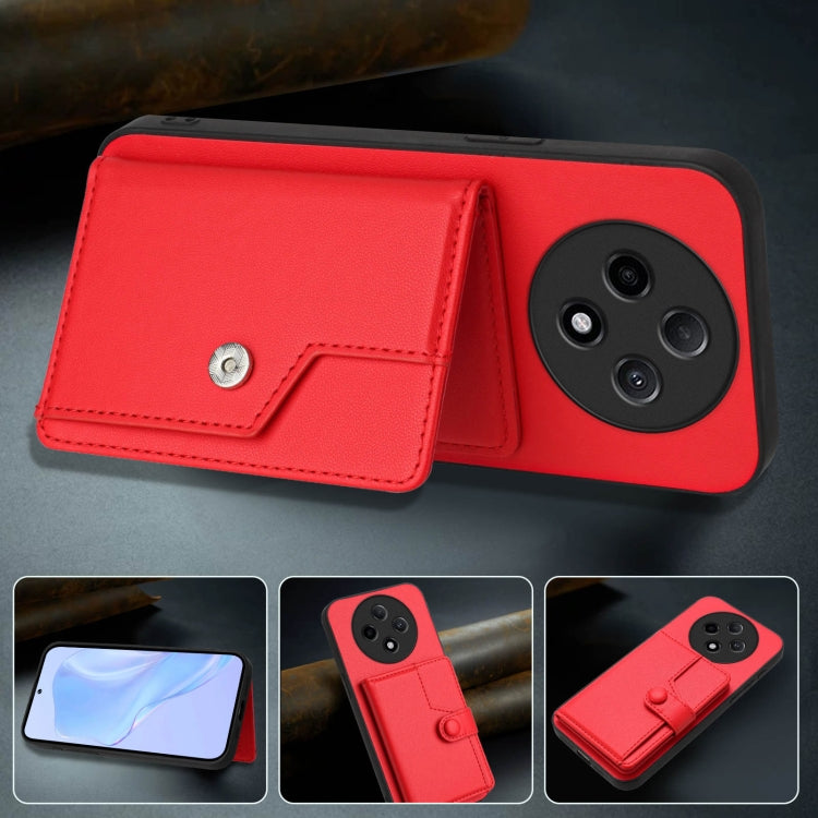 For OPPO A3 Pro 5G Button Card Bag RFID Anti-theft Phone Case