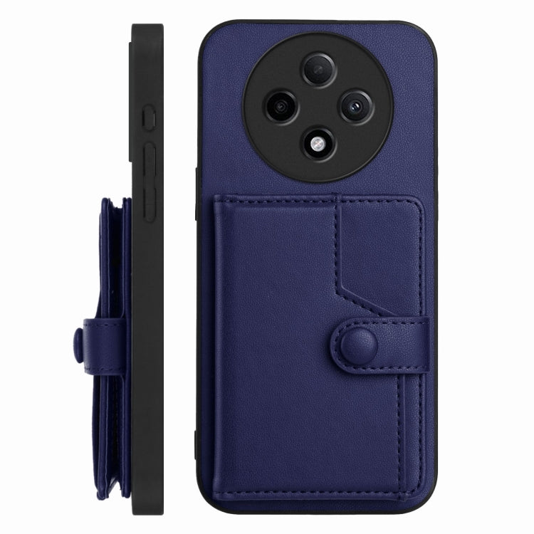 For OPPO A3 Pro 5G Button Card Bag RFID Anti-theft Phone Case