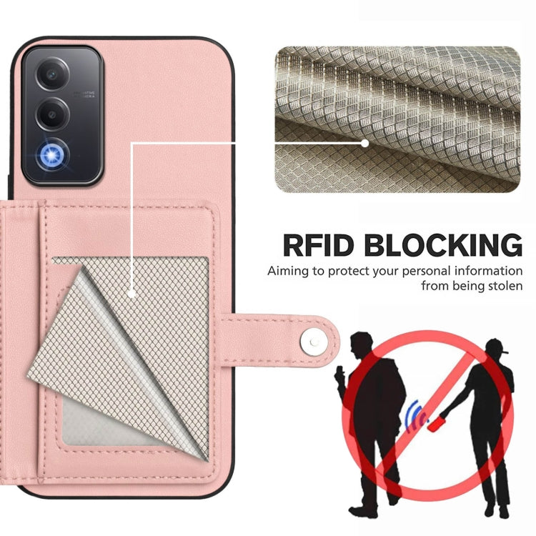For OPPO A3 Pro Global Button Card Bag RFID Anti-theft Phone Case