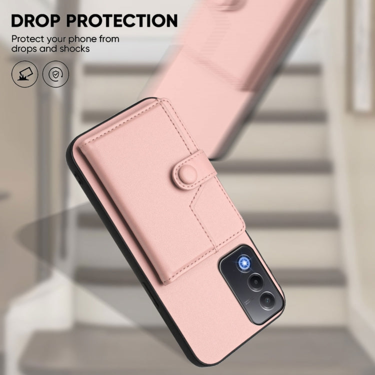 For OPPO A3 Pro Global Button Card Bag RFID Anti-theft Phone Case
