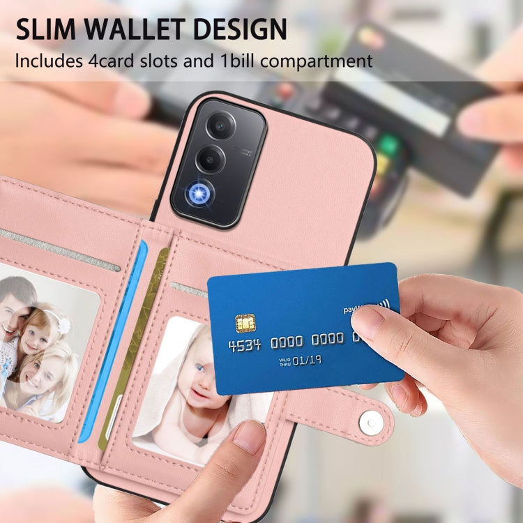 For OPPO A3 Pro Global Button Card Bag RFID Anti-theft Phone Case
