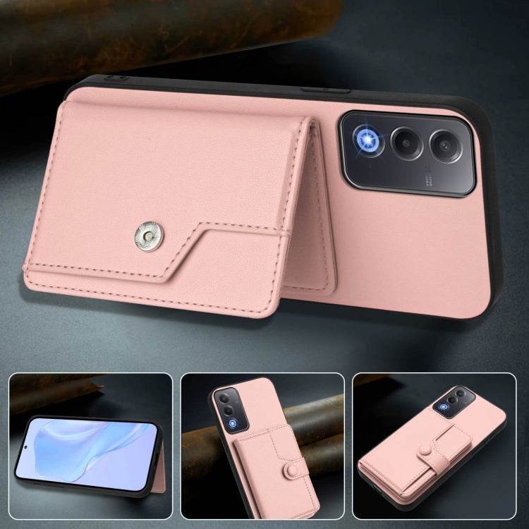 For OPPO A3 Pro Global Button Card Bag RFID Anti-theft Phone Case