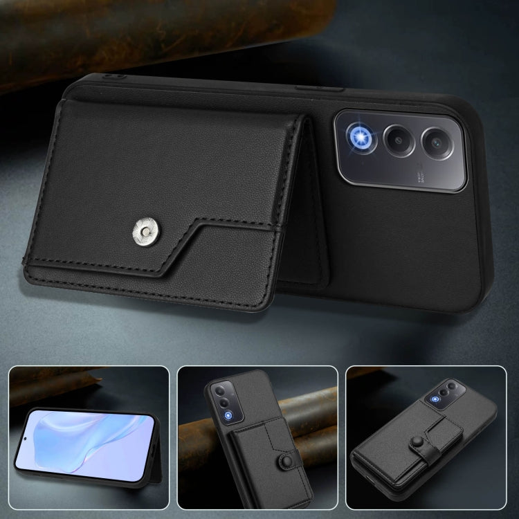 For OPPO A3 Pro Global Button Card Bag RFID Anti-theft Phone Case