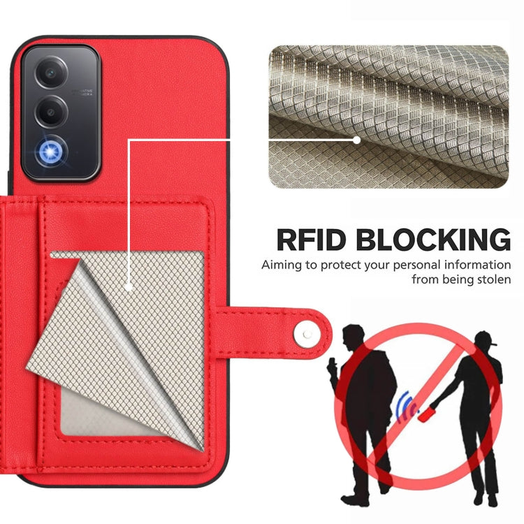 For OPPO A3 Pro Global Button Card Bag RFID Anti-theft Phone Case