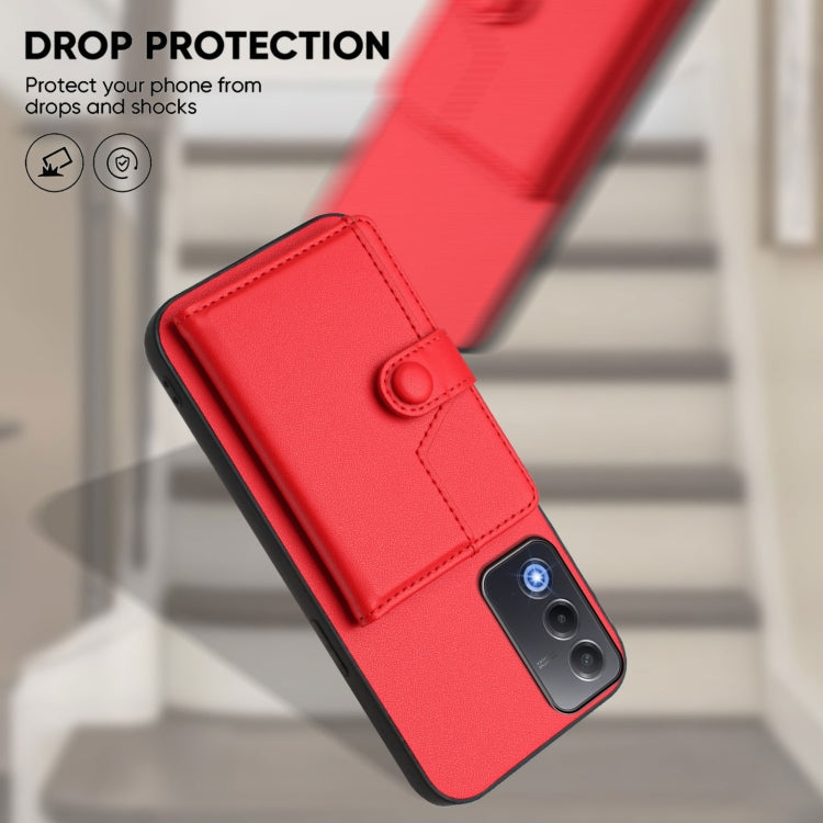 For OPPO A3 Pro Global Button Card Bag RFID Anti-theft Phone Case