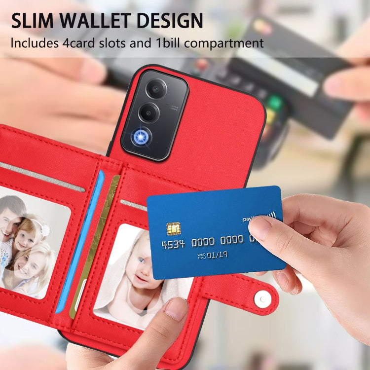 For OPPO A3 Pro Global Button Card Bag RFID Anti-theft Phone Case
