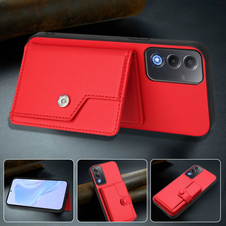 For OPPO A3 Pro Global Button Card Bag RFID Anti-theft Phone Case
