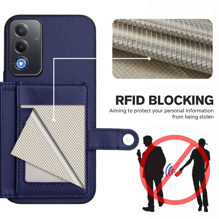 For OPPO A3 Pro Global Button Card Bag RFID Anti-theft Phone Case