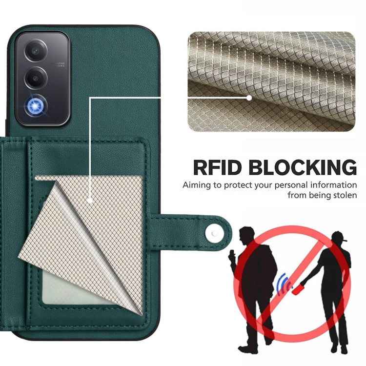 For OPPO A3 Pro Global Button Card Bag RFID Anti-theft Phone Case