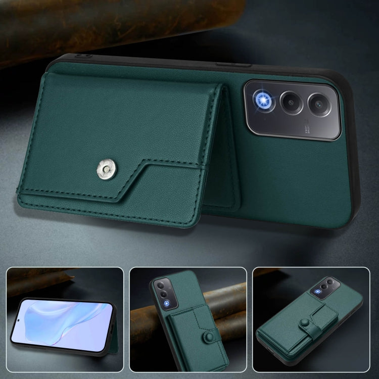 For OPPO A3 Pro Global Button Card Bag RFID Anti-theft Phone Case