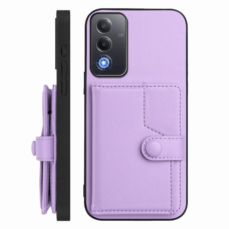 For OPPO A3 Pro Global Button Card Bag RFID Anti-theft Phone Case