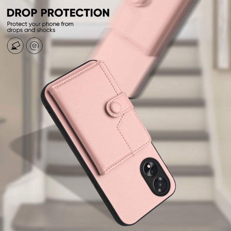 For OPPO A38 4G / A18 4G Global Button Card Bag RFID Anti-theft Phone Case
