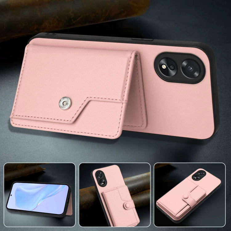 For OPPO A38 4G / A18 4G Global Button Card Bag RFID Anti-theft Phone Case