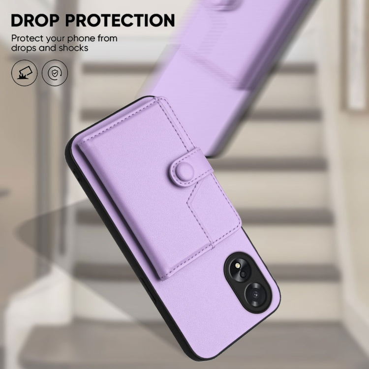 For OPPO A38 4G / A18 4G Global Button Card Bag RFID Anti-theft Phone Case