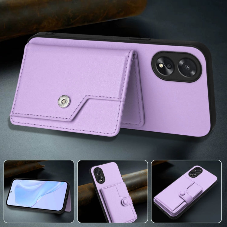 For OPPO A38 4G / A18 4G Global Button Card Bag RFID Anti-theft Phone Case