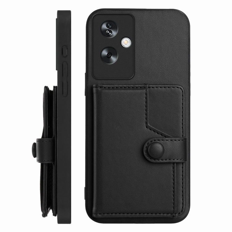 For OPPO A79 5G Global Button Card Bag RFID Anti-theft Phone Case