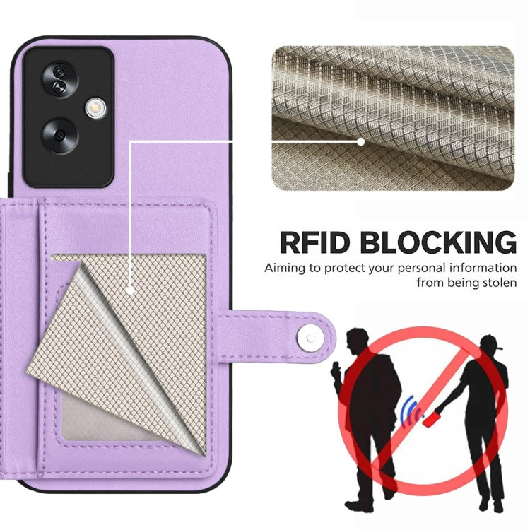 For OPPO A79 5G Global Button Card Bag RFID Anti-theft Phone Case