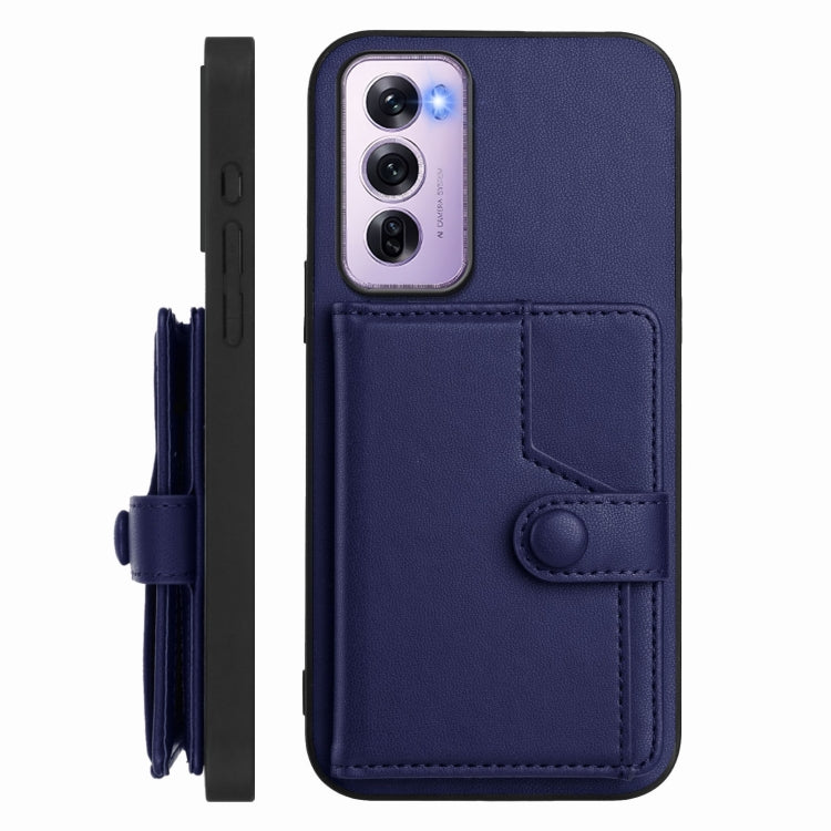 For OPPO Reno12 Pro Global Button Card Bag RFID Anti-theft Phone Case